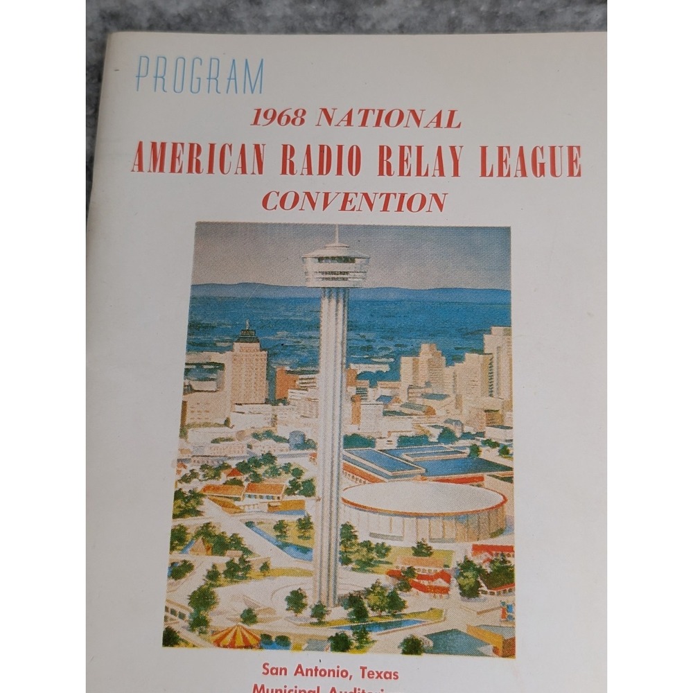 1968 ARRL National Convention Program San Antonio Texas Ham Amateur Radio...